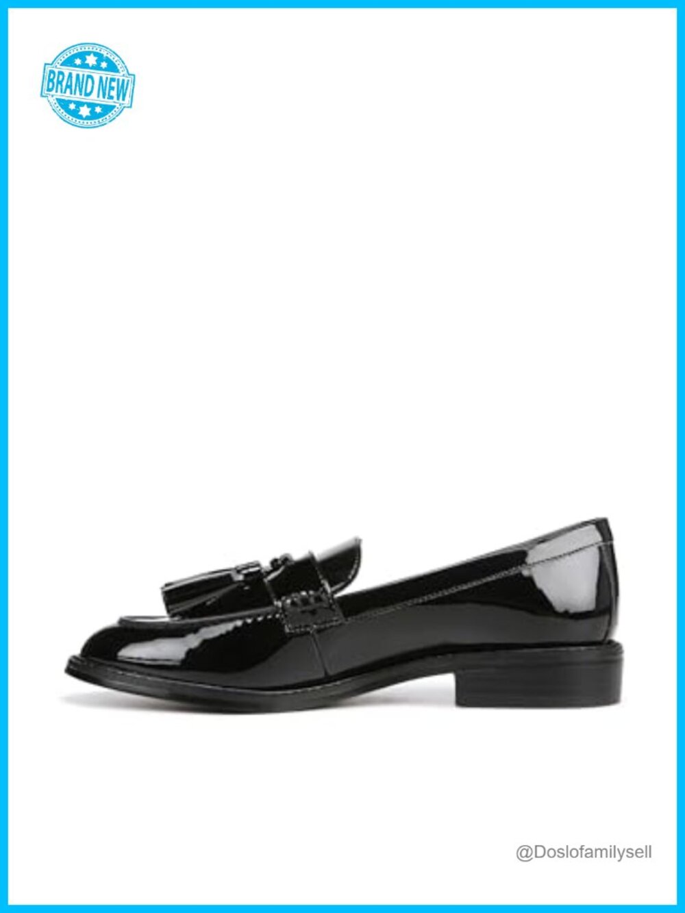 Women's Tassel Loafers Low Slip-On Block Heel Almond Toe